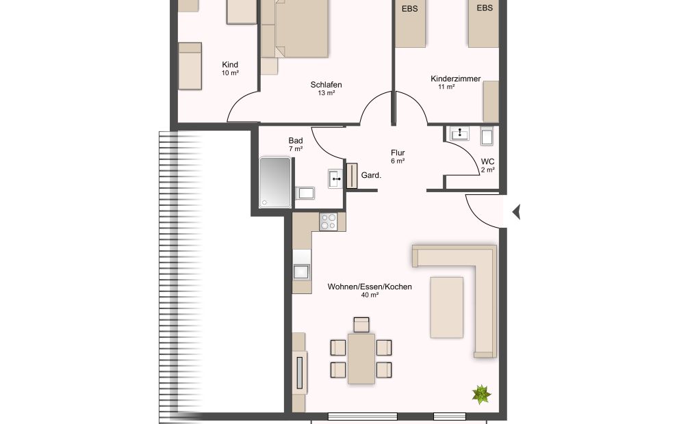 Grundriss der Ferienwohnung Edelsberg